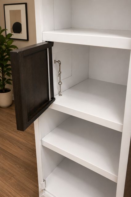 Ecommerce by rohit Metal 2 Door Almirah Brown with Mirror - Image 8