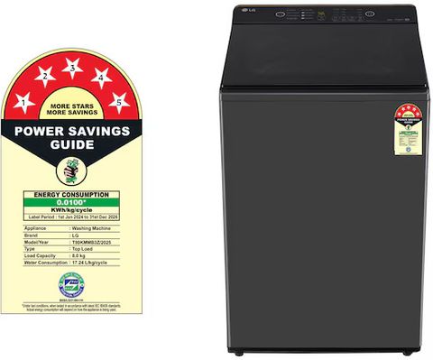 LG 8 kg Fully Automatic Top Load Black (T80KMMB3Z) - Image 7