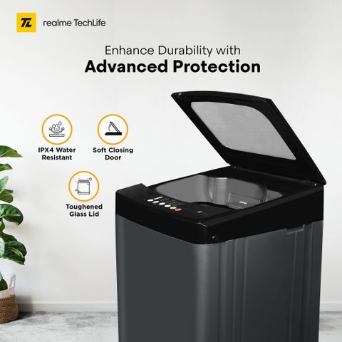 realme TechLife 8 kg 5 Star Rating Fabric Safe Wash Fully Automatic Top Load Grey (RMTL805NNNEG) - Image 6