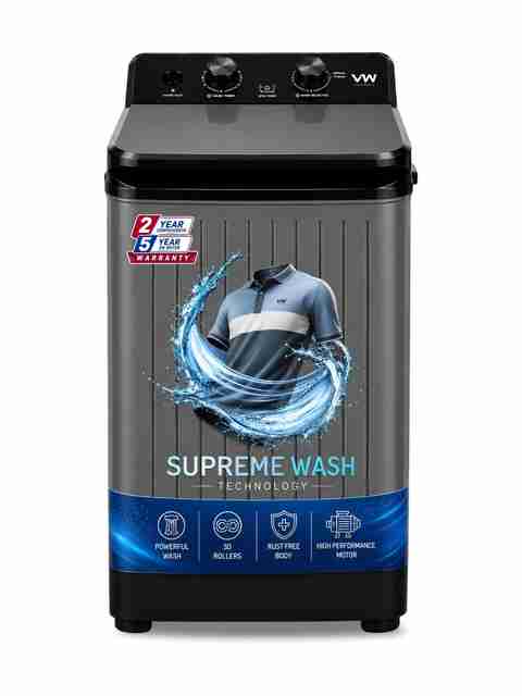 VW 8.5 kg Semi-Automatic Top Load Washer (Grey) - Image 5