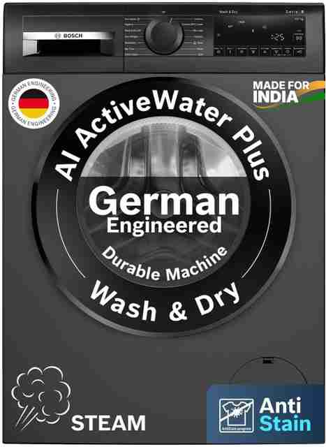 BOSCH 7 kg Fully Automatic Front Load Black, Grey (WAJ24209IN) - Image 3