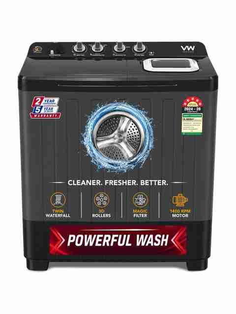 VW HydroMax0010P 10.5 kg Semi Automatic Top Load Washing Machine, - Image 5
