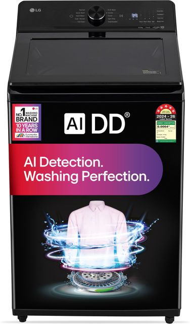 LG 10 kg Fully Automatic Top Load Black (TX310NWO) - Image 6