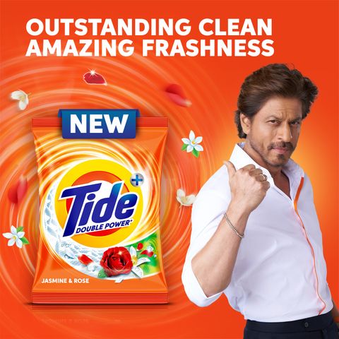 Tide Plus 2X Deep Clean Power World No 1 Brand Detergent Powder (Jasmine & Rose) (480 g) - Image 7