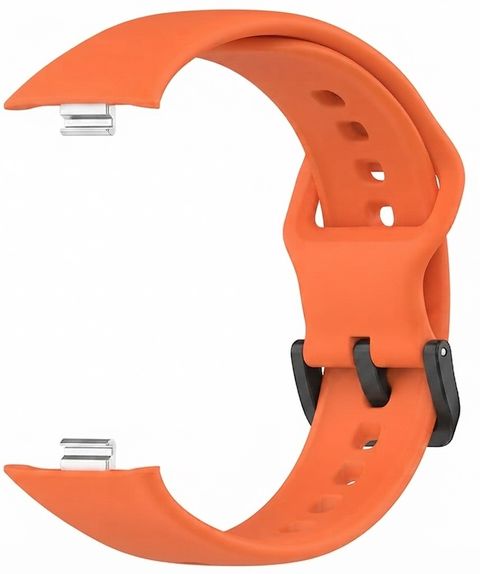 RUPELIK (Pack Of 2)Soft Silicone Watch Band Compatible with Redmi Watch Move Smart Watch Strap (Grey, Orange) - Image 3