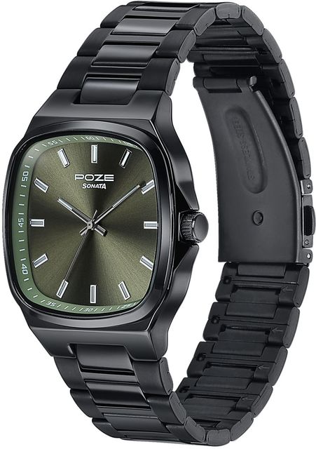 SONATA Poze 9 Quartz Olive Dial Analog Watch for Men - Image 8