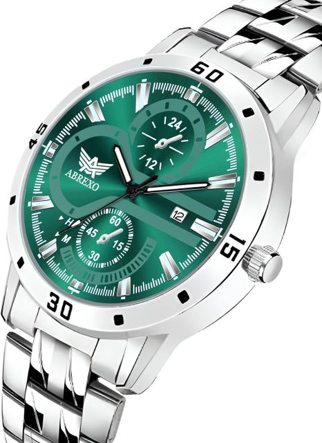 AO♡ ABREXO Abx4022-Green Chronograph Look GreenDial Date Working