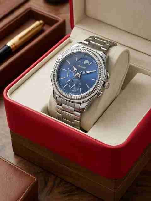 Skylark Analog Watch Men Blue Dial Steel Chain - Image 5