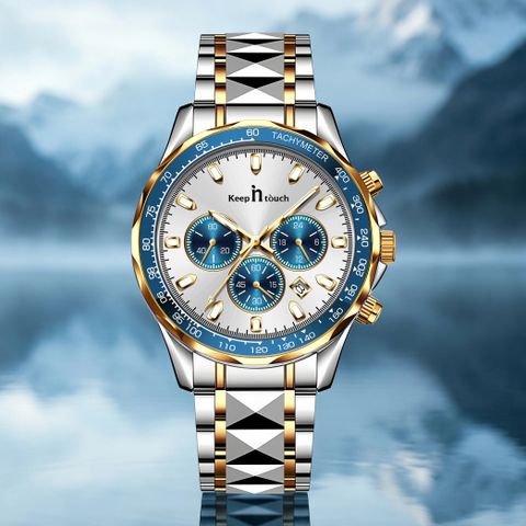 Keep n Touch KT1027 Chronograph Analog Watch for Men, Silver - Image 6