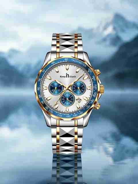 Keep n Touch KT1027 Chronograph Analog Watch for Men, Silver - Image 5