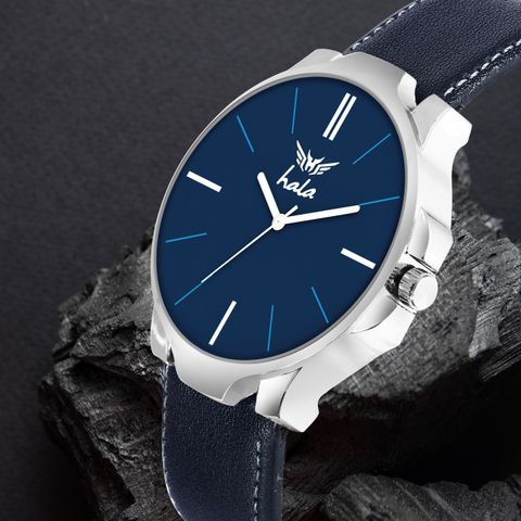 HALA Combo of 2 Genuine Leather Strap Analog Watch for Men HL 1045 - Image 5