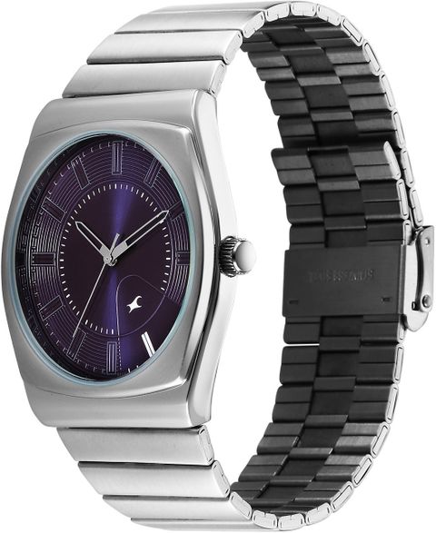 Fastrack Stunners XI Quartz DarkPurple Dial Silver Stainless steel Strap Analog Watch - For Men 38212SM02 - Image 7
