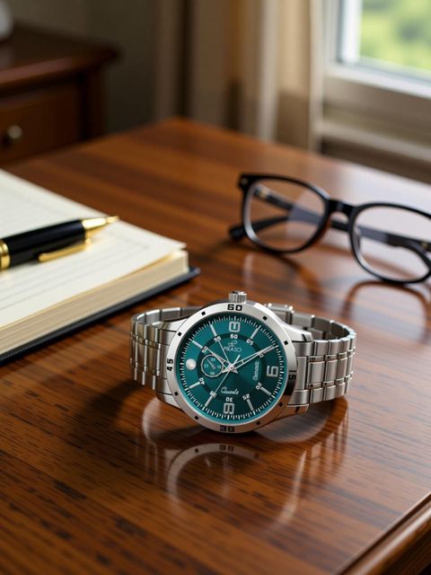 PIRASO Day & Date Analog Watch for Men, Blue - Image 6