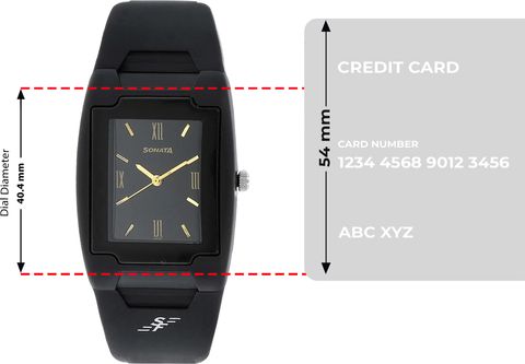 Sonata Quartz Black Dial Plastic Strap Analog Watch for Men - Image 6