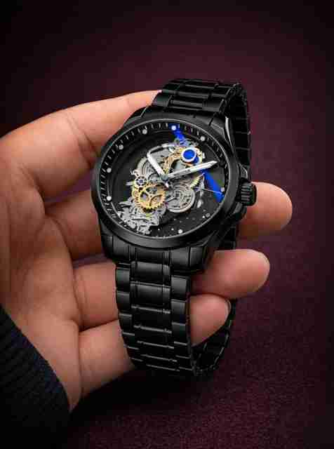 YARA 326925 Analog Watch - For Men 05LK_Watch Skeleton Black - Image 3