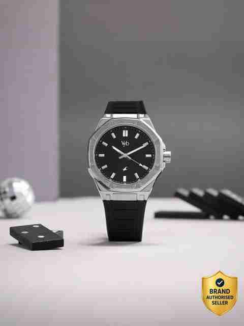Fastrack Vyb Rebel Quartz Black Dial Black Silicone Strap Analog Watch - For Men FV30008SP01W - Image 3