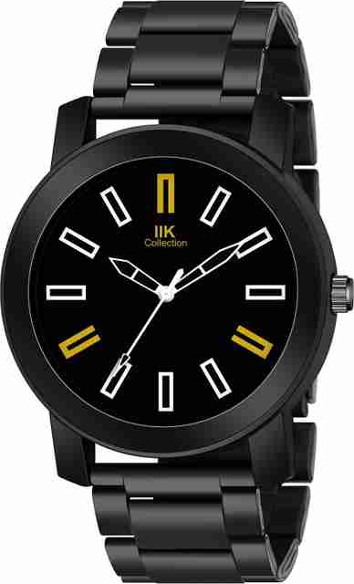 IIK Collection Black Round Dial Stainless Steel Watch for Men - Image 5