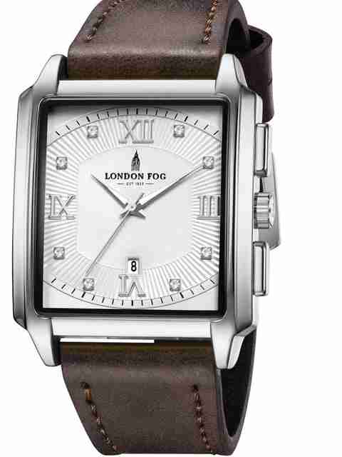 London Fog Mayfair Men's White Dial Leather Strap Watch LFM1000 - Image 5