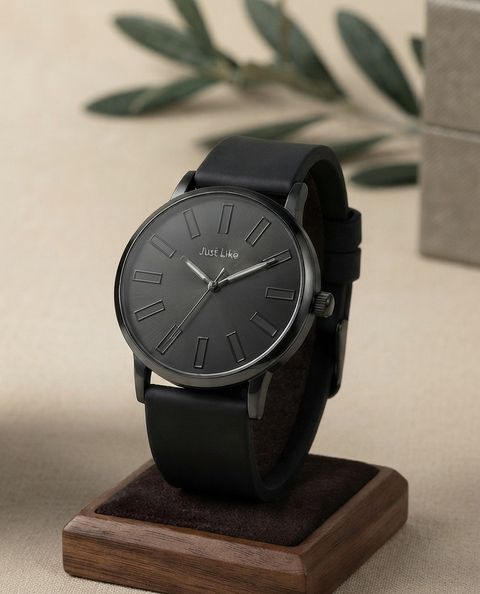 just like Stylish Dial Slim Case Rubbers Strap Wrist Analog Men Watch Analog Watch - For Men JLK-111 Black- Grey MEN Watch - Image 6