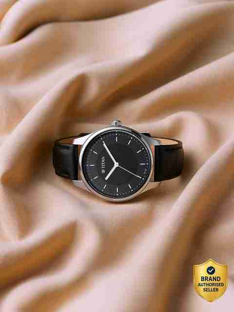 Titan Workwear Black Dial Black Leather Strap Analog Watch - For Women NT2639SL01,NU2639SL01 - Image 5