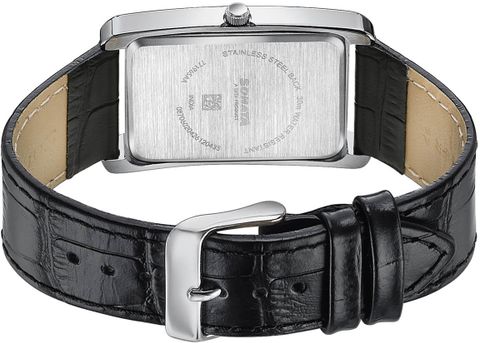 Sonata Ascent Quartz Black Dial Leather Strap Watch for Men - Image 7