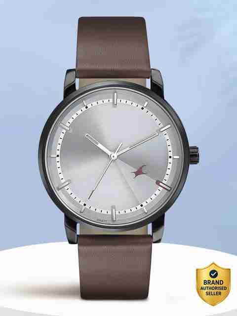 Fastrack Silver Dial Brown LeatherStrap Analog Watch - For Men NT3278NL01,NU3278NL01 - Image 5
