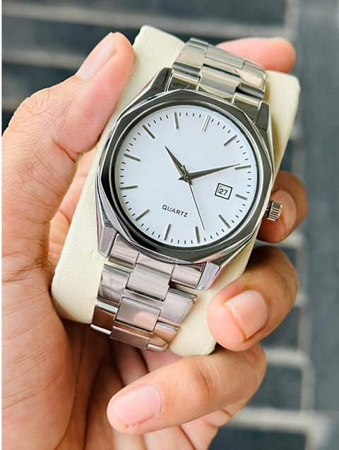 NAXWATCH Men's Silver Sky Blue Analog Quartz Watch Analog Watch - For Men NWavm040 - Image 3