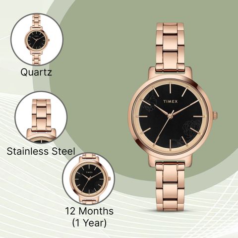 TIMEX Black Dial Analog Watch - For Women TWHL41SMU08 - Image 8