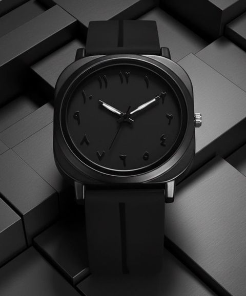 SANGANI Arabian Dial Square Silicone Strap Analog Watch for Men - Image 8