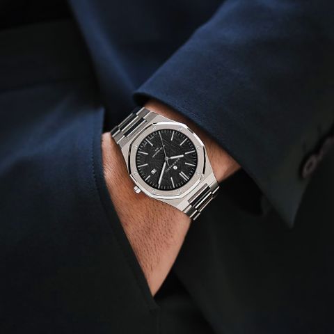 SAPPHERO Black Stainless Steel Round Dial Quartz Analog Watch - Image 7