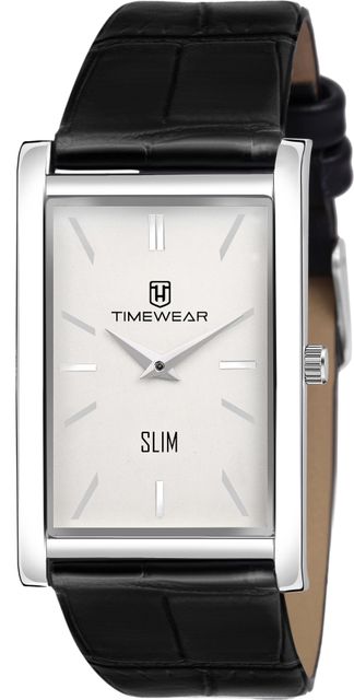TIMEWEAR Slim Series Two Hands Black Leather Strap Analog Watch - For Men 289WDTG - Image 7