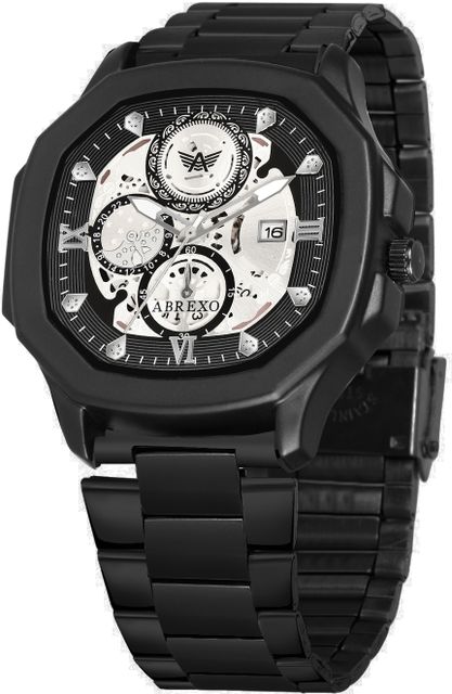 ABREXO GODFATHER Square Chrono Look Black Dial Watch - Image 6