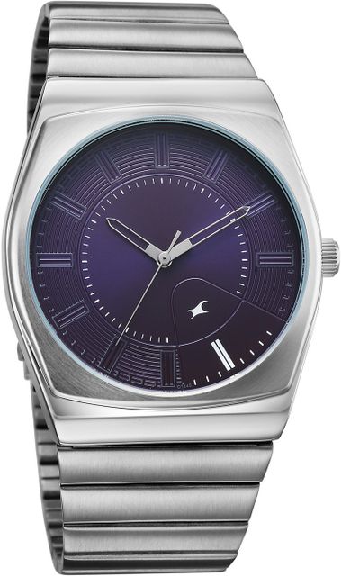 Fastrack Stunners XI Quartz DarkPurple Dial Silver Stainless steel Strap Analog Watch - For Men 38212SM02 - Image 6