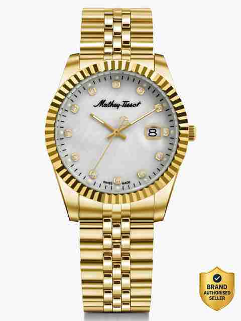Mathey-Tissot Swiss Made Mathy II Quartz Ronda 515 H3 Movement White Dial Analog Watch - For Men H710PI - Image 5