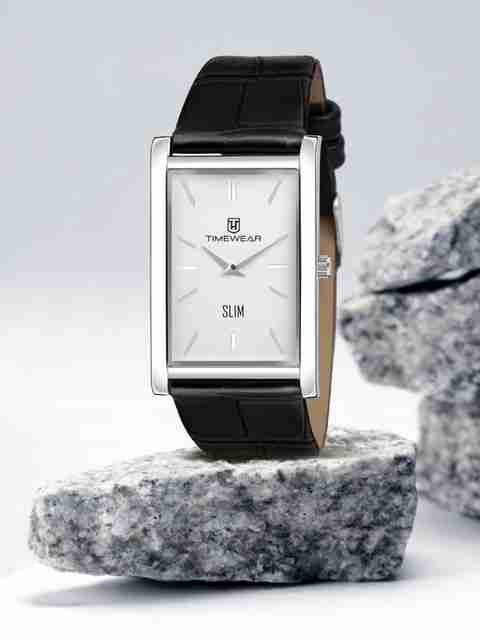 TIMEWEAR Slim Series Two Hands Black Leather Strap Analog Watch - For Men 289WDTG - Image 5