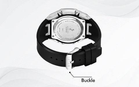 Sylvi RIG-101 Analog-Digital Watch for Men, Silver - Image 5