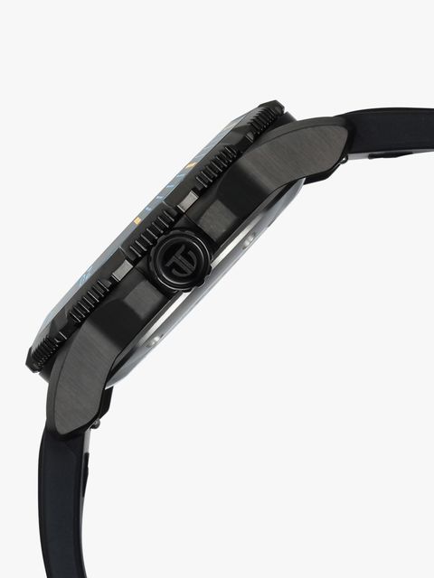 Titan Zero Hour Diver's 100m Blue Dial Black FKM Strap Watch - Image 8