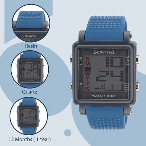 SONATA By Sonata Digital Watch - For Men NT77043PP04,NH77043PP04,NU77043PP04 - Image 7