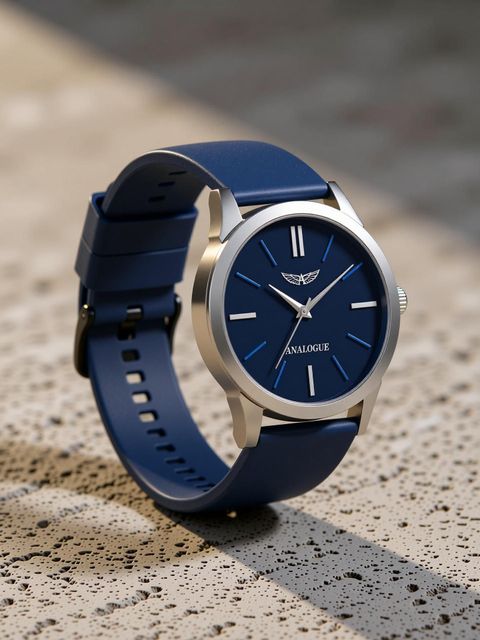 ANALOGUE Minimalist Slim Series | Smart Watch Strap | Smart Clip | Soft Silicon | Boys Analog Watch - For Men ANLG-491-BLUE-BLUE-SC - Image 8