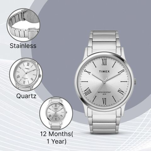 TIMEX Silver Dial Stainless Steel Analog Watch - For Men TW00ZR347 - Image 7