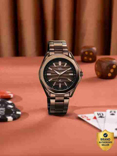 Fastrack Vyb Drift Quartz Brown Dial Brown Stainless Steel Strap Analog Watch - For Men FV30038QM01W - Image 5