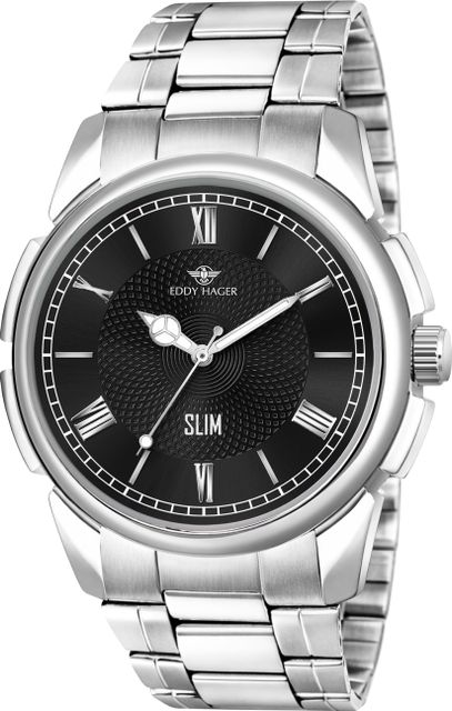 EDDY HAGER Slim Analog Watch - For Men EH-313-BLACK - Image 6