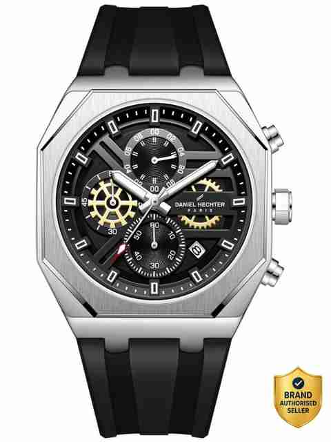 Daniel Hechter Men's Analogue Silver Dial Watch DHM1007-01 - Image 5