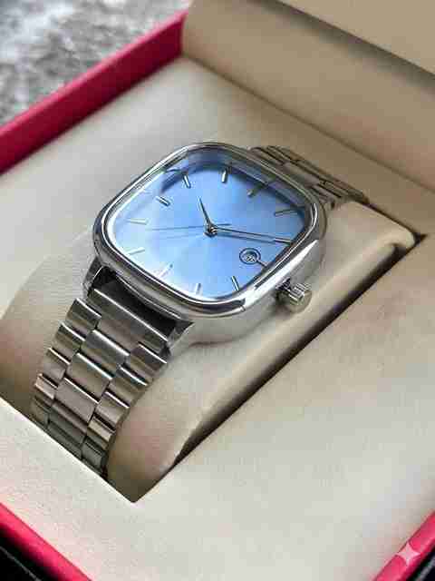 moveflex UNISEX Date Function Working Free Size Adjutable Chain Lock Premium Quality Analog Watch - For Men NSTM026 SKY BLUE - Image 5