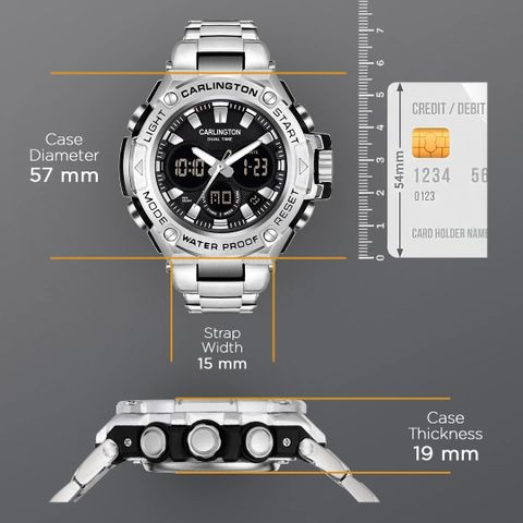 Carlington Endurance Series Analog-Digital Watch - For Men CT 9107 - Image 7