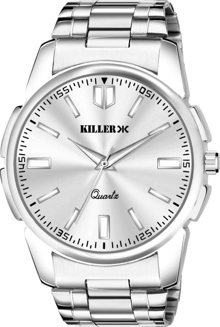 KILLER Big Dial Analog Watch - For Men KL-9301-SILVER - Image 7