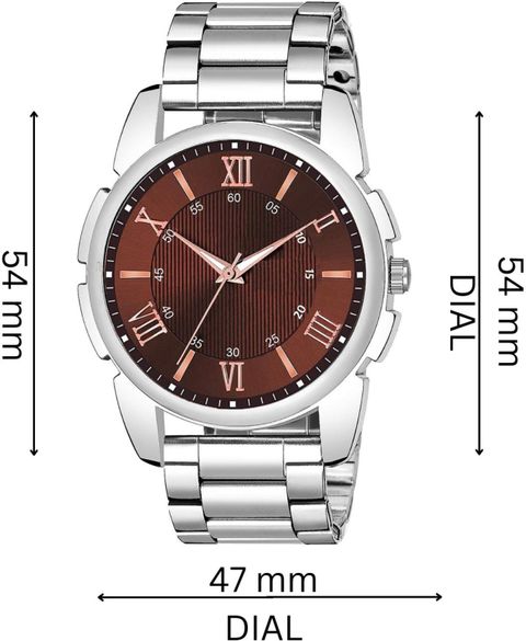 WRISTON New Stylish Casual Silver Chain Analog Watch - For Boys Stylish chain watch for Boys and Men - Image 4