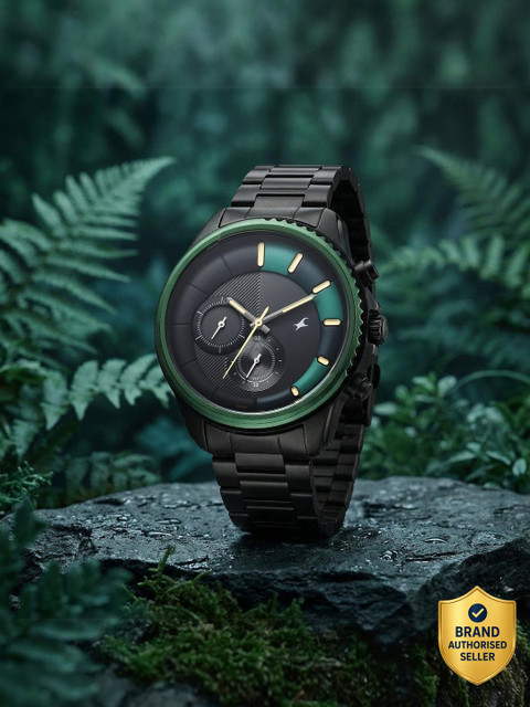 Fastrack Wild Wild Chameleons Back Inspired Bezel With Black and