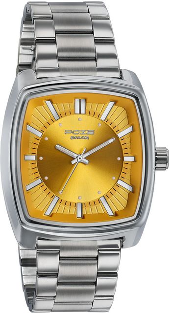 SONATA Quartz Analog Watch for Men - Deep Mustard Dial, Yellow - Image 4