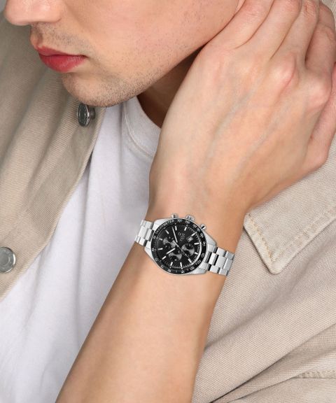 ⚠️Ｋe y ‼︎‼︎⚠️ XYLYS Xylys SwiSS Chronograph Black Dial Silver SS Strap Analog